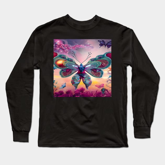 Butterfly of love Long Sleeve T-Shirt by moonspirits